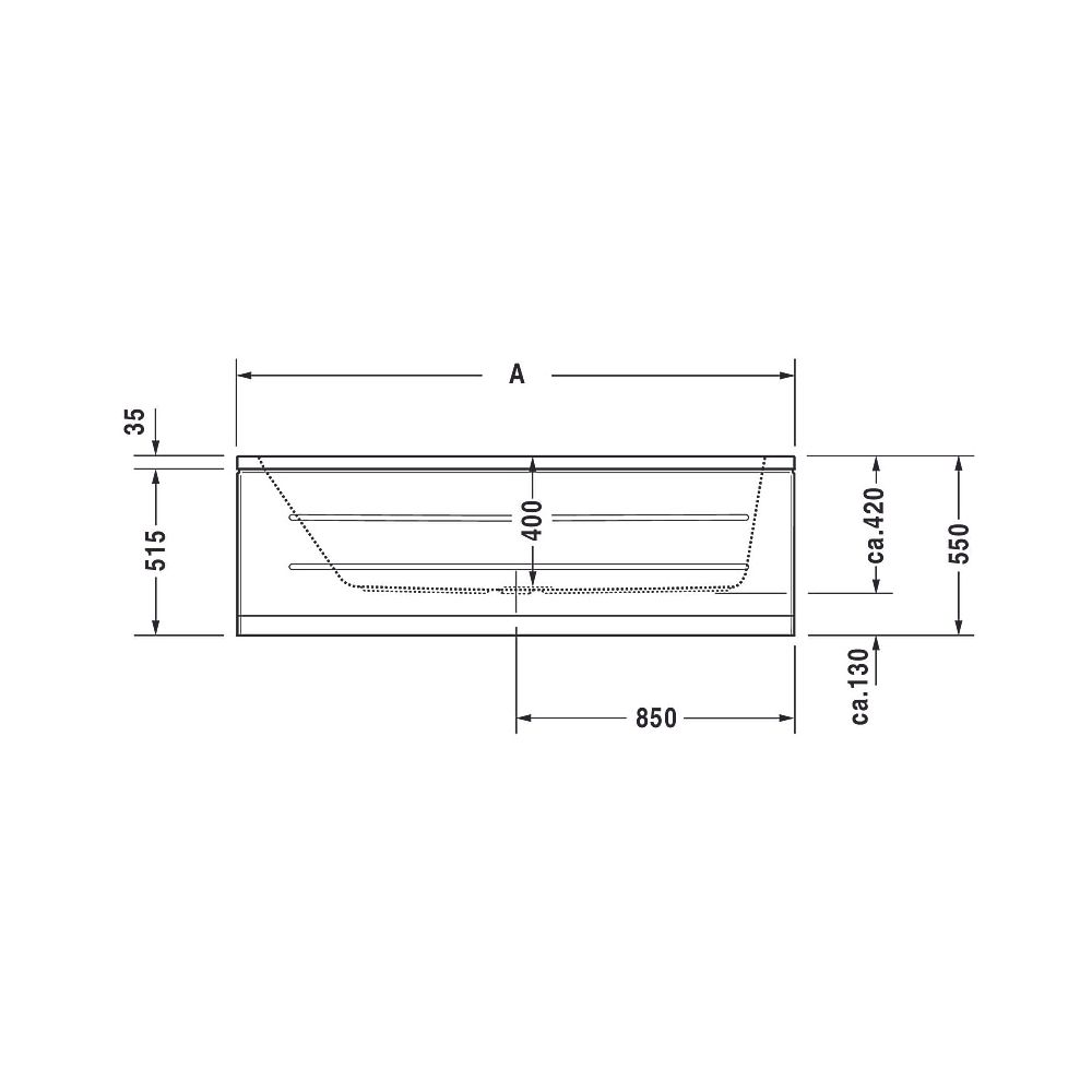 Duravit D-Code Whirlwanne Rechteckig, Einbau, 700x1700x420mm, Jet Project, 1 ... DURAVIT-760097000JP1000 4053424066080 (Abb. 15)