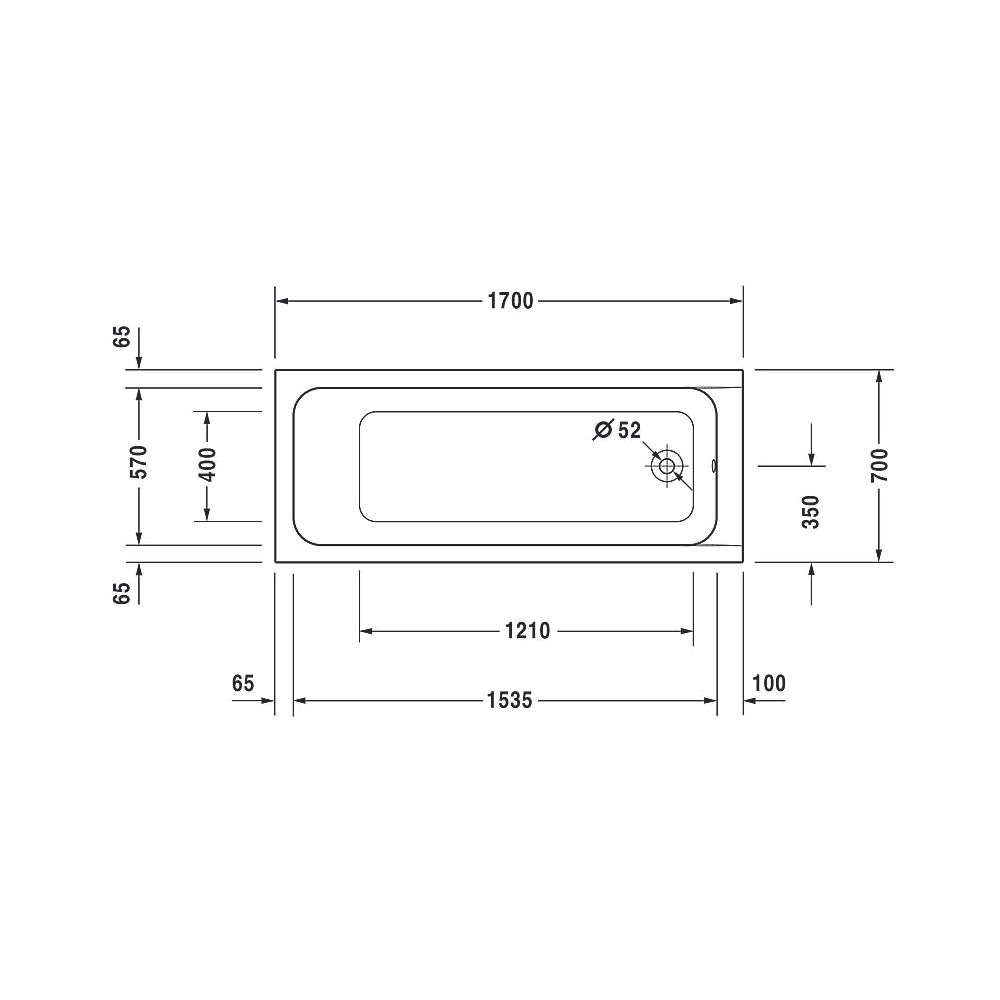 Duravit D-Code Whirlwanne Rechteckig, Einbau, 700x1700x420mm, Jet Project, 1 R... DURAVIT-760098000JP1000 4053424066097 (Abb. 5)