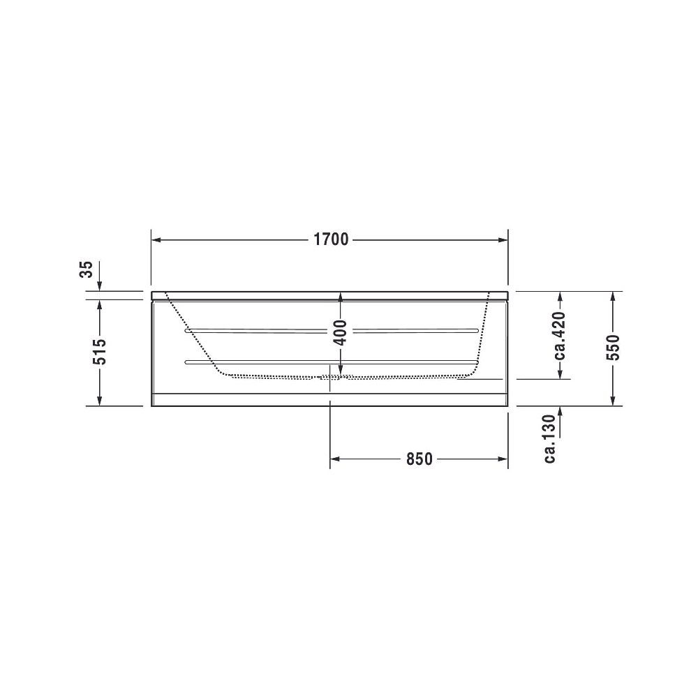 Duravit D-Code Whirlwanne Rechteckig, Einbau, 750x1700x420mm, Jet Project, 1 R... DURAVIT-760099000JP1000 4053424066103 (Abb. 7)