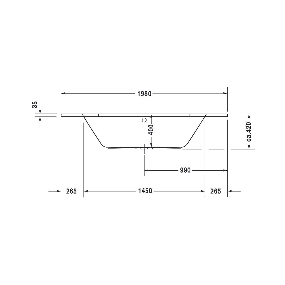 Duravit D-Code Whirlwanne Fünfeck, Einbau, 1400x1400x420mm, Jet Project, 2 Rüc... DURAVIT-760137000JP1000 4053424066134 (Abb. 5)