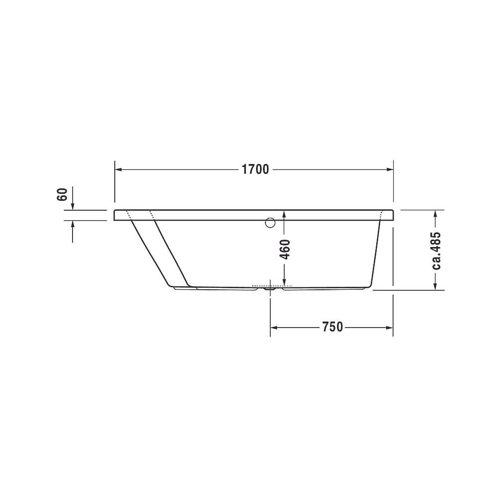 Duravit Paiova Whirlwanne Trapezförmig, Einbau, Ecke L, 1000x1700x485mm, Air-S... DURAVIT-760212000AS0000 4053424452951 (Abb. 5)