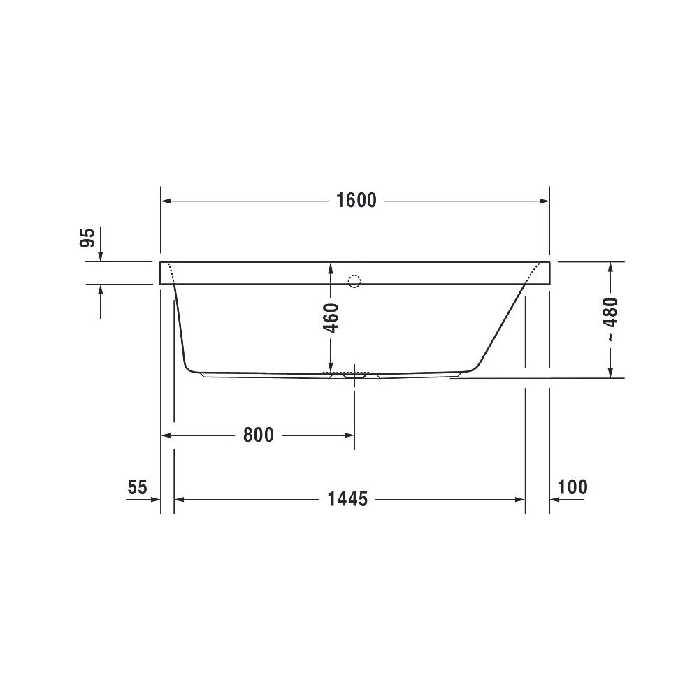 Duravit Happy D.2 Plus Whirlwanne rechteckig, Einbau, 700x1600x480mm Air-Syste... DURAVIT-760309000AS0000 4053424453354 (Abb. 7)
