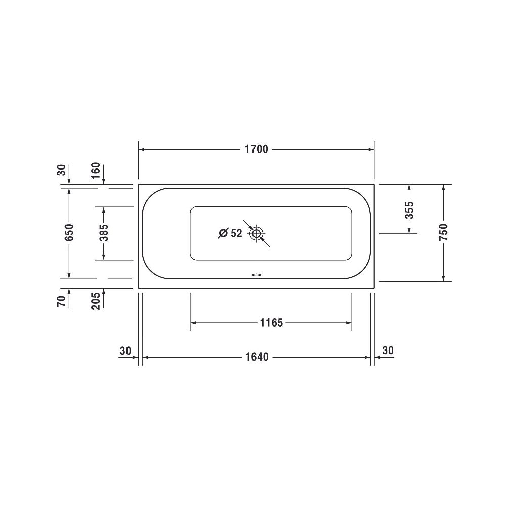 Duravit Happy D.2 Plus Whirlwanne rechteckig, Einbau, 750x1700x480mm Air-Syste... DURAVIT-760312000AS0000 4053424453385 (Abb. 6)