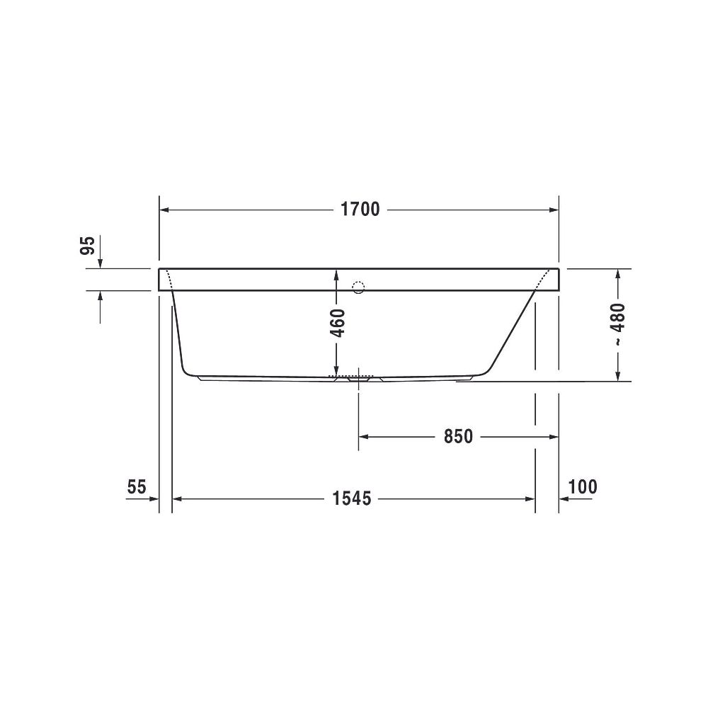 Duravit Happy D.2 Plus Whirlwanne rechteckig, Einbau, 750x1700x480mm Air-Syste... DURAVIT-760313000AS0000 4053424453392 (Abb. 7)