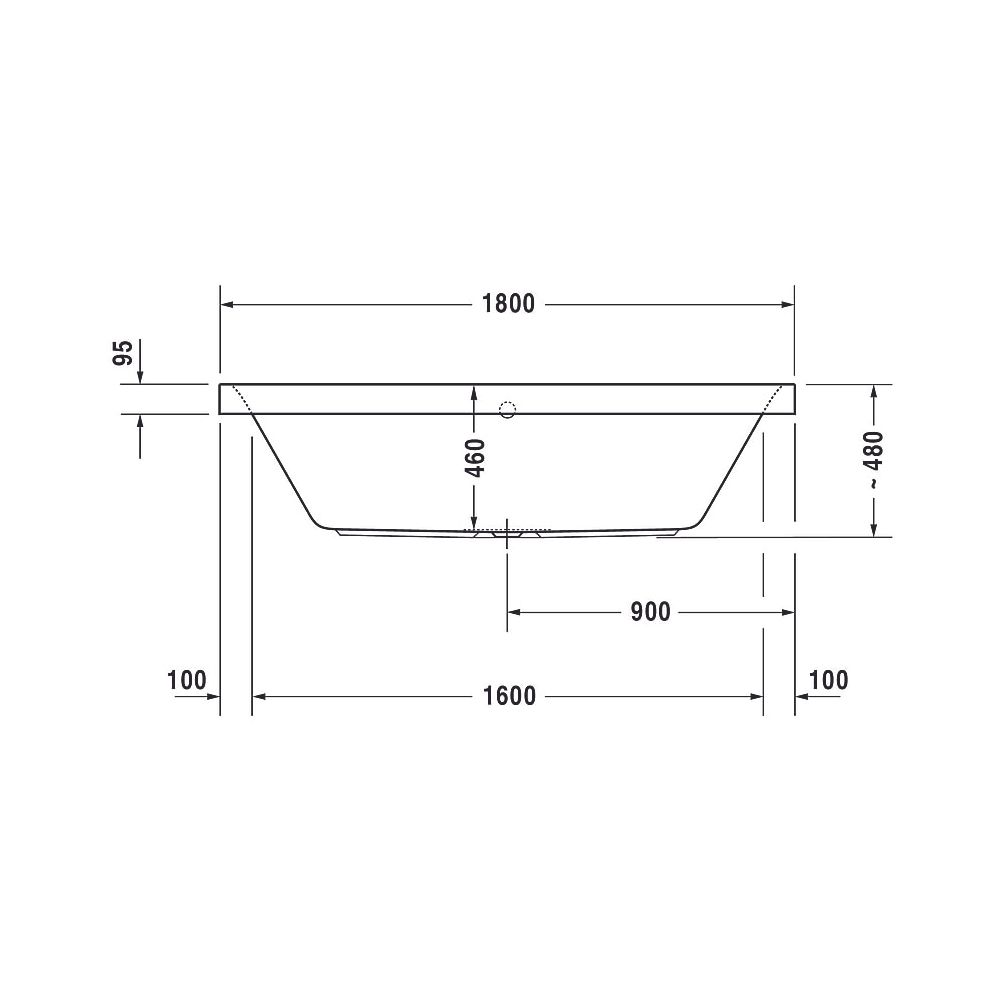 Duravit Happy D.2 Plus Whirlwanne rechteckig Einbau 800x1800x480mm Air-System,... DURAVIT-760314000AS0000 4053424453408 (Abb. 7)