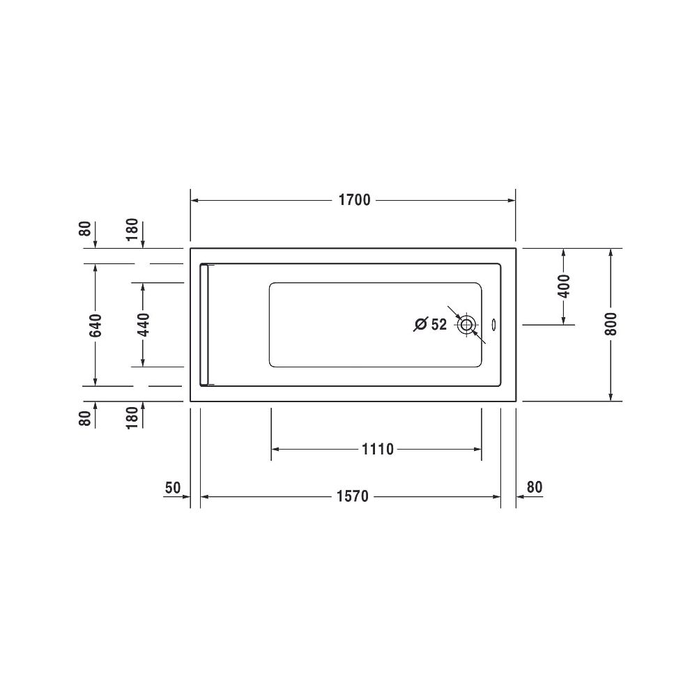 Duravit Starck Wannen Whirlwanne Rechteckig, Einbau, 800x1700x480mm Air-Syste... DURAVIT-760336000AS0000 4053424453538 (Abb. 15)