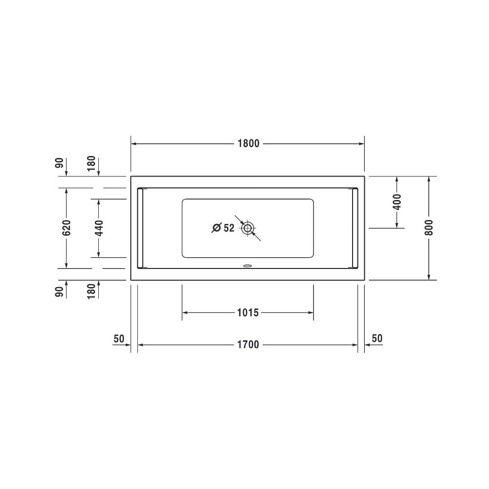Duravit Starck Wannen Whirlwanne rechteckig Einbau, 800x1800x480mm Air-System,... DURAVIT-760338000AS0000 4053424453552 (Abb. 5)