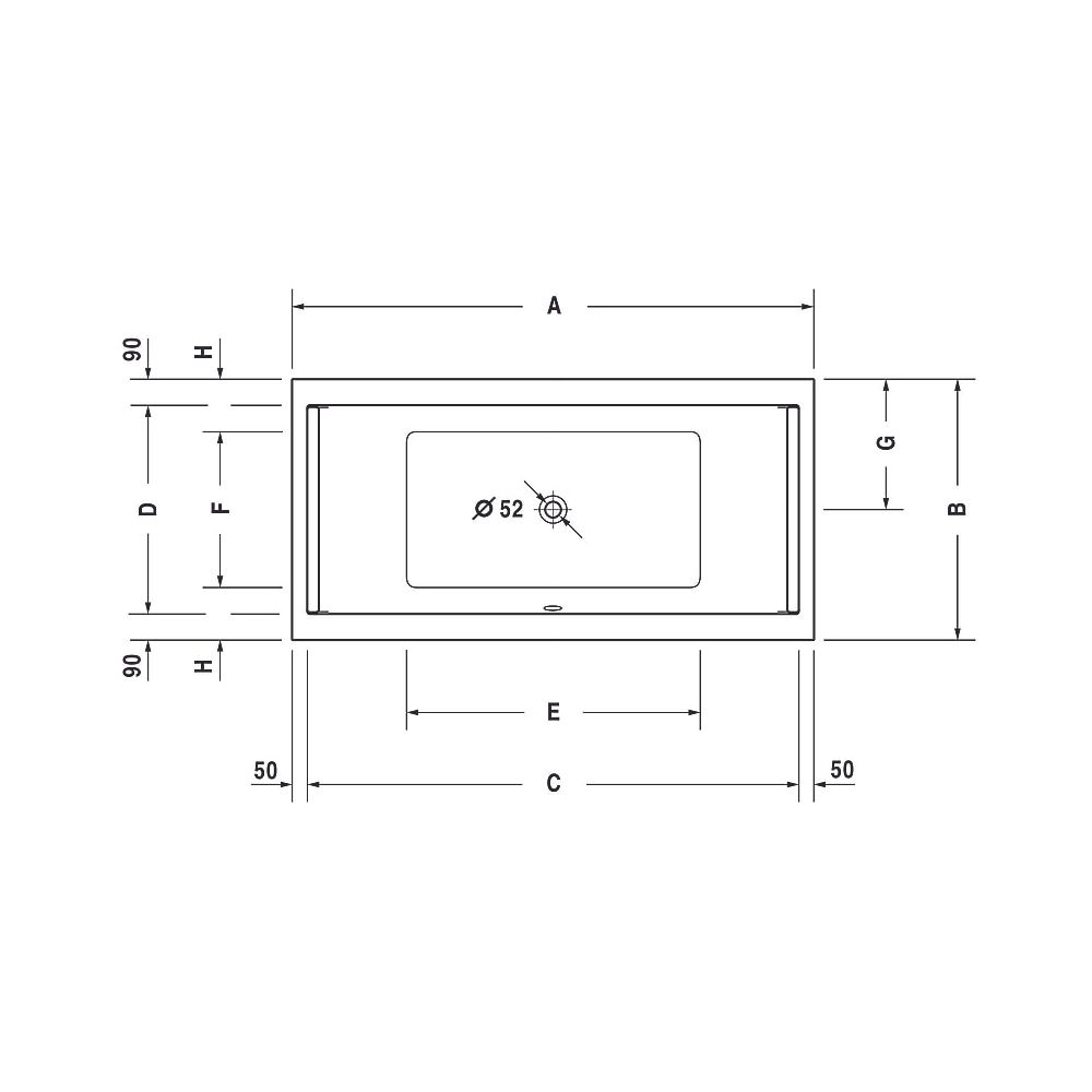 Duravit Starck Wannen Whirlwanne Rechteckig, Einbau, 900x1800x480mm Combi-Syst... DURAVIT-760339000CP1000 4053424072883 (Abb. 8)