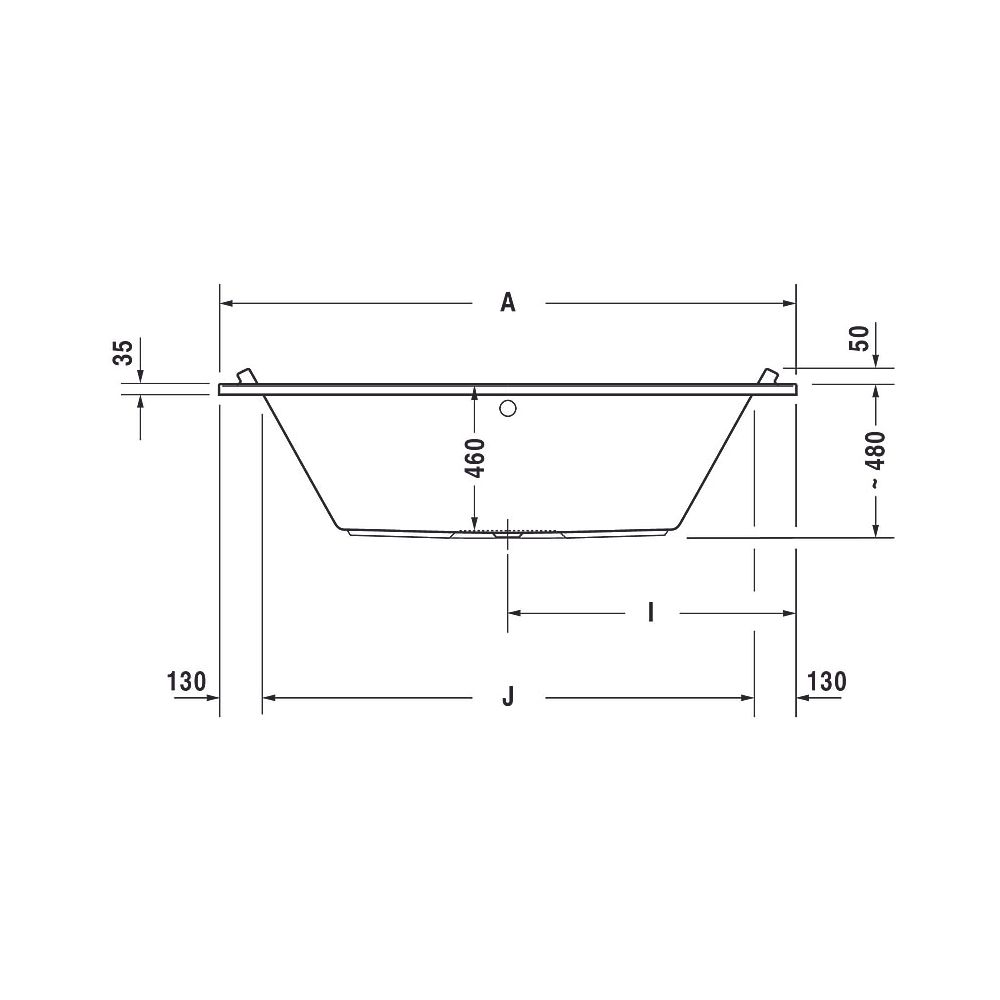 Duravit Starck Wannen Whirlwanne Rechteckig, Einbau, 900x1800x480mm Combi-Syst... DURAVIT-760339000CP1000 4053424072883 (Abb. 9)