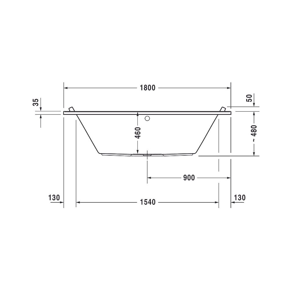 Duravit Starck Wannen Whirlwanne Rechteckig, Einbau, 900x1800x480mm Combi-Sys... DURAVIT-760339000CP1000 4053424072883 (Abb. 11)