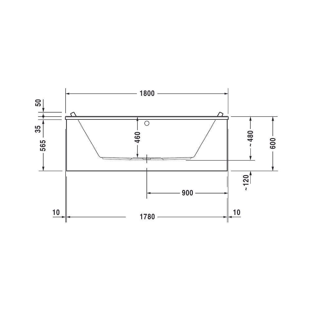 Duravit Starck Wannen Whirlwanne Rechteckig, Einbau, 900x1800x480mm Combi-Sys... DURAVIT-760339000CP1000 4053424072883 (Abb. 12)