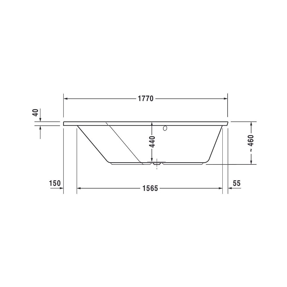 Duravit Paiova Whirlwanne 5 Fünfeck Einbau Ecke L 1300x1770x460mm Air-System 2... DURAVIT-760390000AS0000 4053424453736 (Abb. 5)
