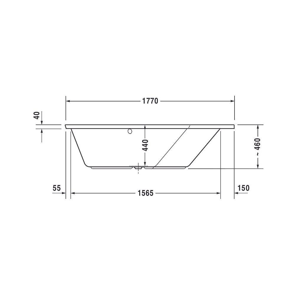 Duravit Paiova Whirlwanne 5 Fünfeck Einbau Ecke R 1300x1770x460mm Combi-System... DURAVIT-760391000CP1000 4053424073699 (Abb. 5)