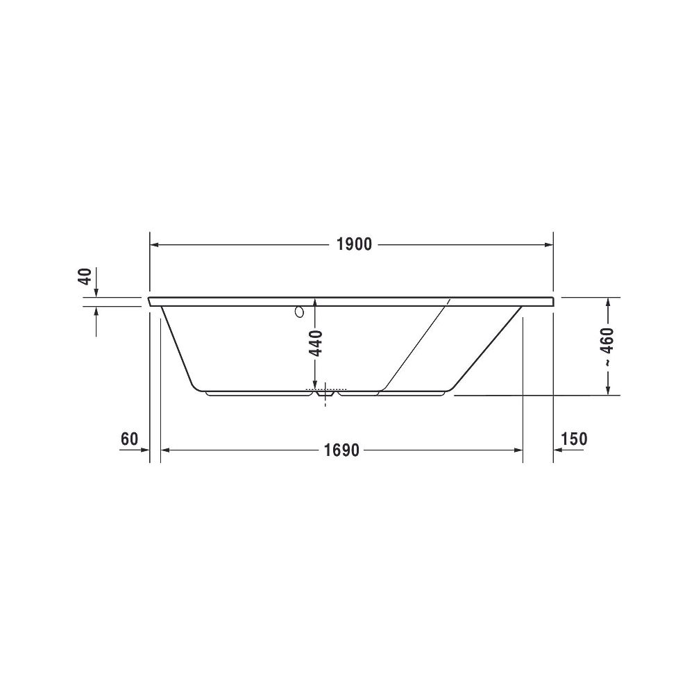 Duravit Paiova Whirlwanne 5 Fünfeck Einbau Ecke R 1400x1900x460mm Air-System 2... DURAVIT-760393000AS0000 4053424453767 (Abb. 5)