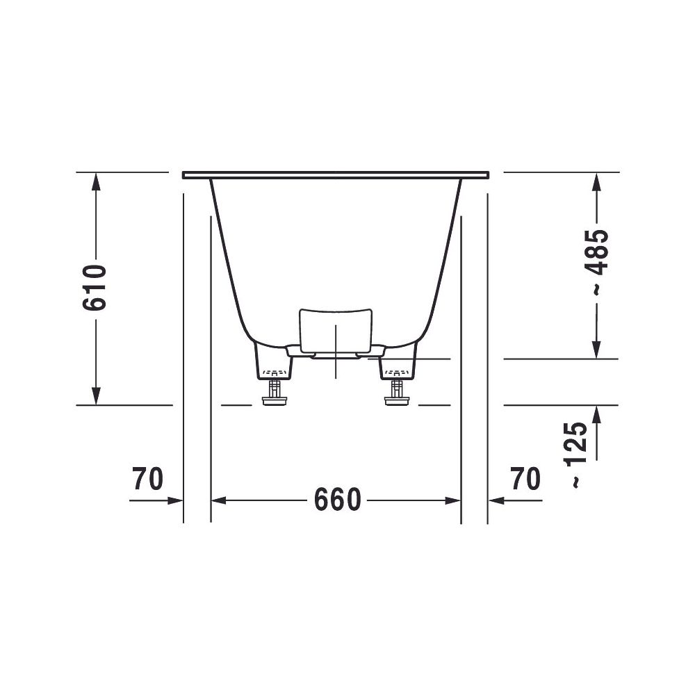 Duravit DuraSquare Whirlwanne Rechteckig, Einbau, 800x1800x485mm, Air-System, ... DURAVIT-760426000AS0000 4053424453897 (Abb. 6)