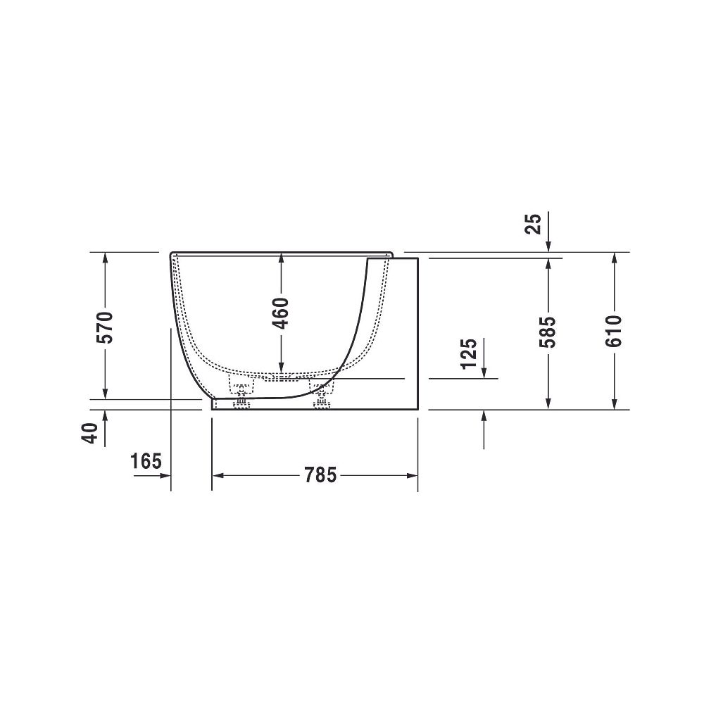 Duravit Luv Whirlwanne Oval, Vorwand, 950x1800x610mm, Air-System, 2 Rückenschr... DURAVIT-760433000AS0000 4053424453965 (Abb. 6)