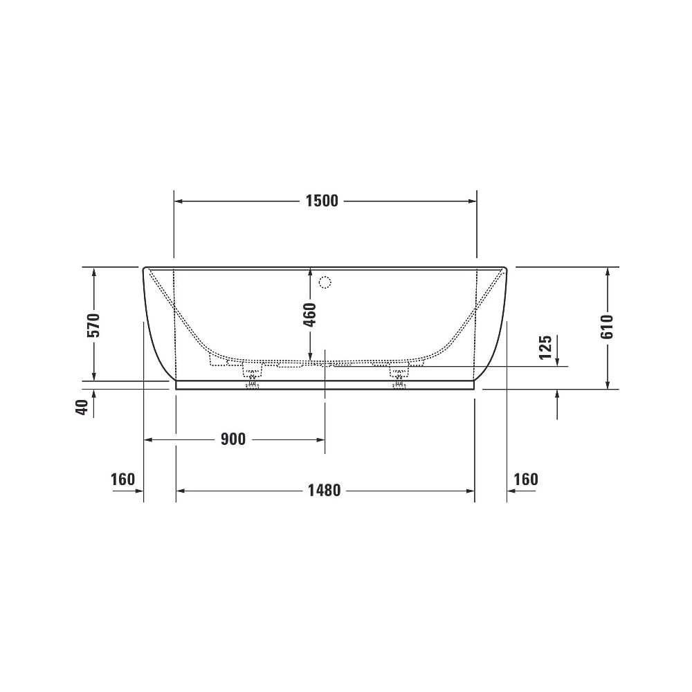 Duravit Luv Whirlwanne Oval, Vorwand, 950x1800x610mm, Air-System, 2 Rückenschr... DURAVIT-760433000AS0000 4053424453965 (Abb. 7)