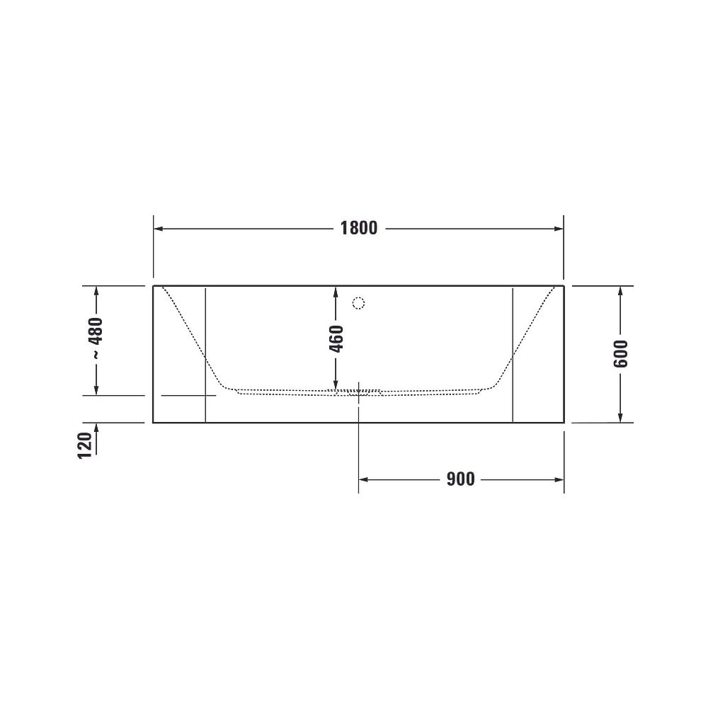 Duravit Happy D.2 Plus Whirlwanne rechteckig, Vorwand, 800x1800x480mm Combi-Sy... DURAVIT-760451800CE1000 4053424736198 (Abb. 5)