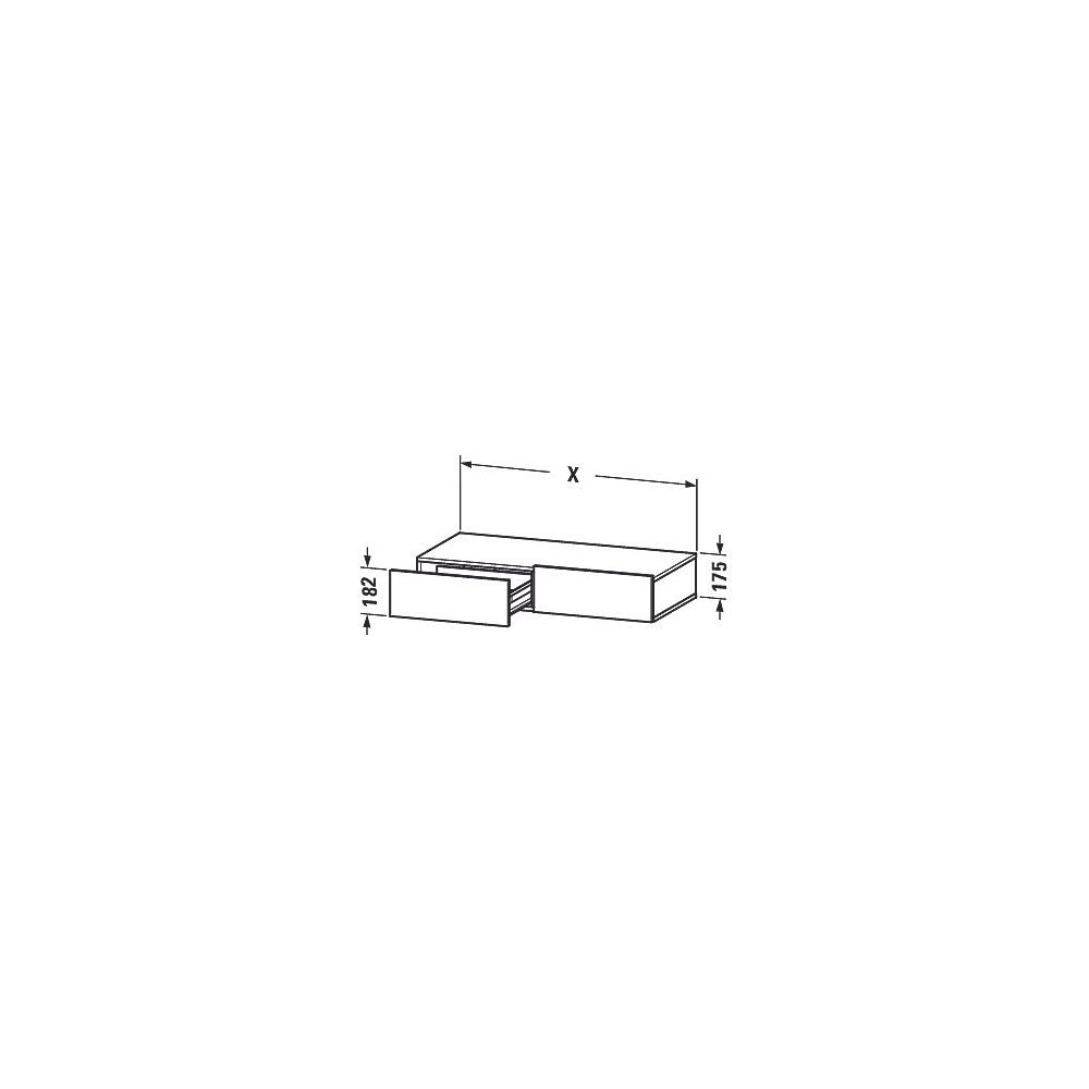 Duravit DuraStyle Schubkastenablage 440x1000x182mm, 2 Schubkästen, mit Konsolenpla... DURAVIT-DS827009191 4053424342467 (Abb. 5)