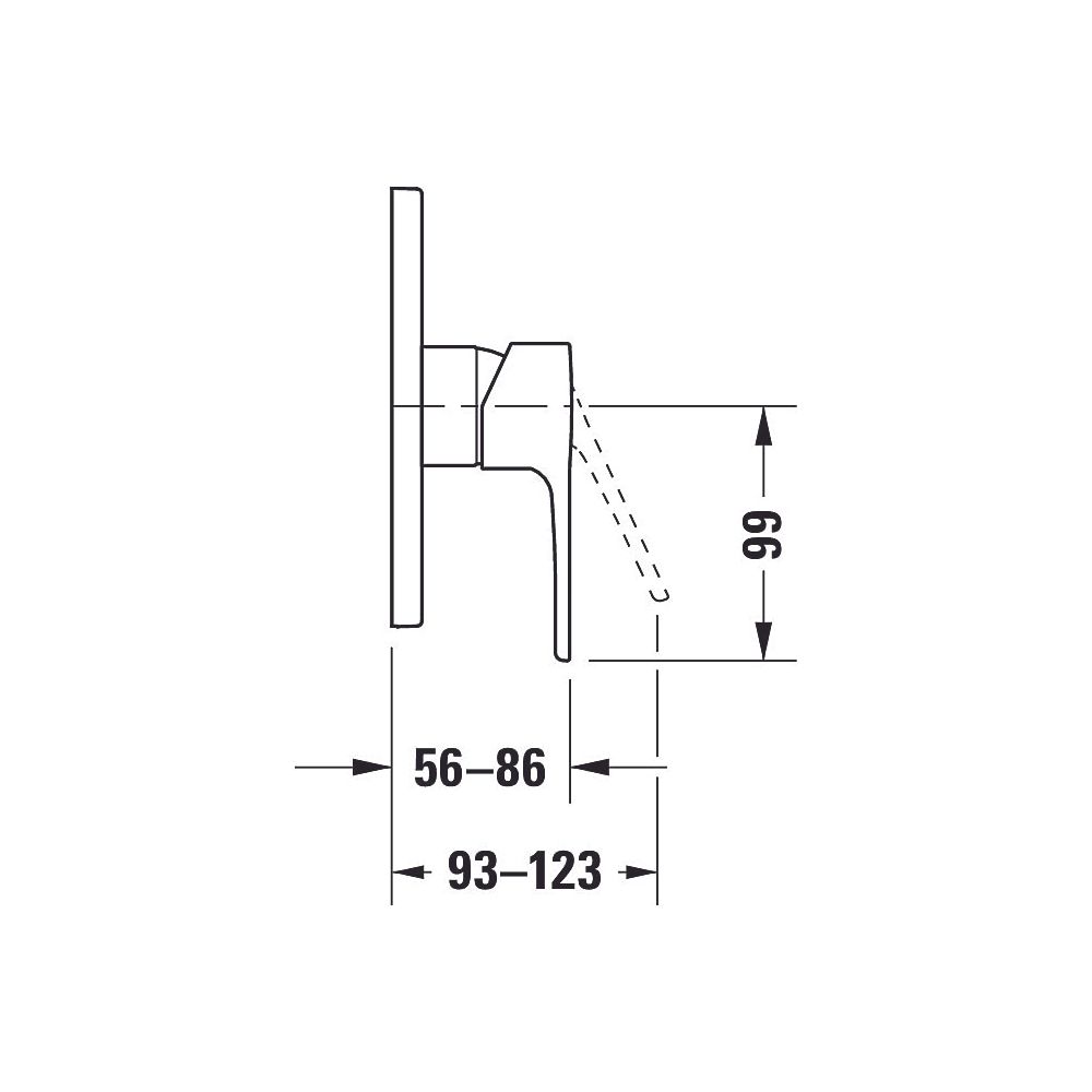 Duravit B.1 Einhebel-Brausemischer Unterputz, 2 Verbraucher, Chrom, Handbrause, K... DURAVIT-B14210012010 7612158495350 (Abb. 5)