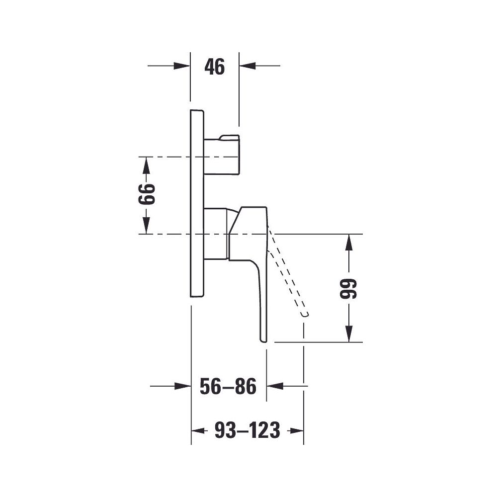Duravit B.1 Einhebel-Wannenmischer Unterputz, Anzahl Verbraucher 2, Chrom, Sicher... DURAVIT-B15210018010 7612158495374 (Abb. 5)