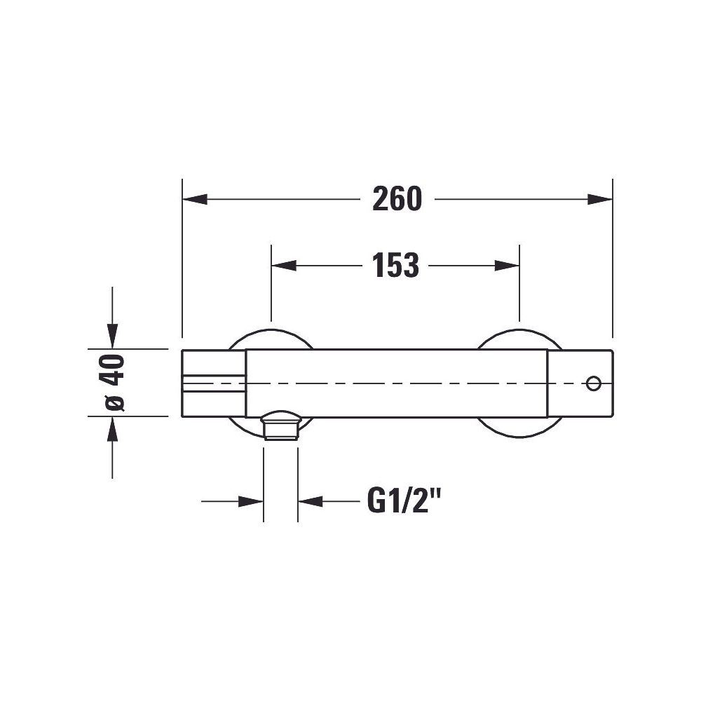 Duravit B.1 Brausethermostat Aufputz, Chrom HG, Thermostatk. Ausladung 70 mm, S-... DURAVIT-B14220000010 7612158494230 (Abb. 14)