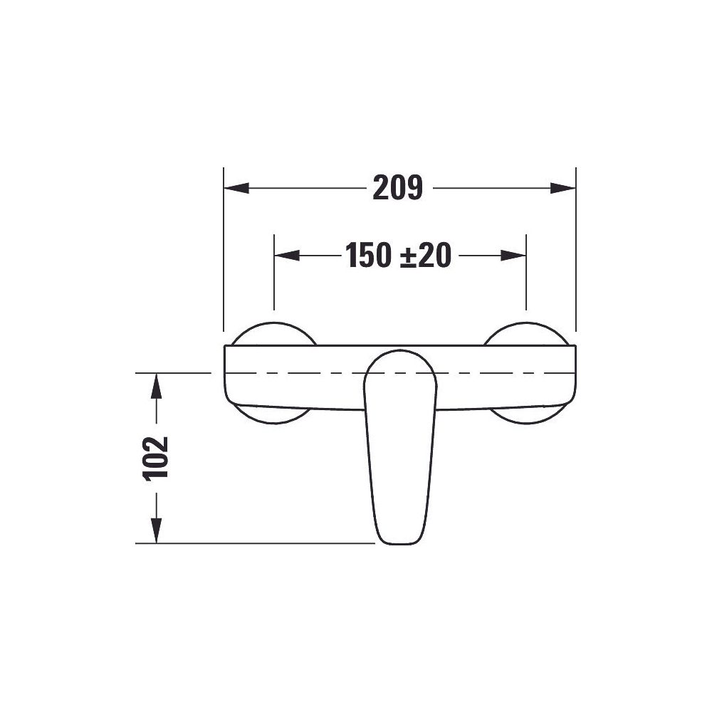 Duravit B.1 Einhebel-Brausemischer Aufputz, Chrom HG, Keramikm. Ausladung 133 mm,... DURAVIT-B14230000010 7612158494223 (Abb. 9)