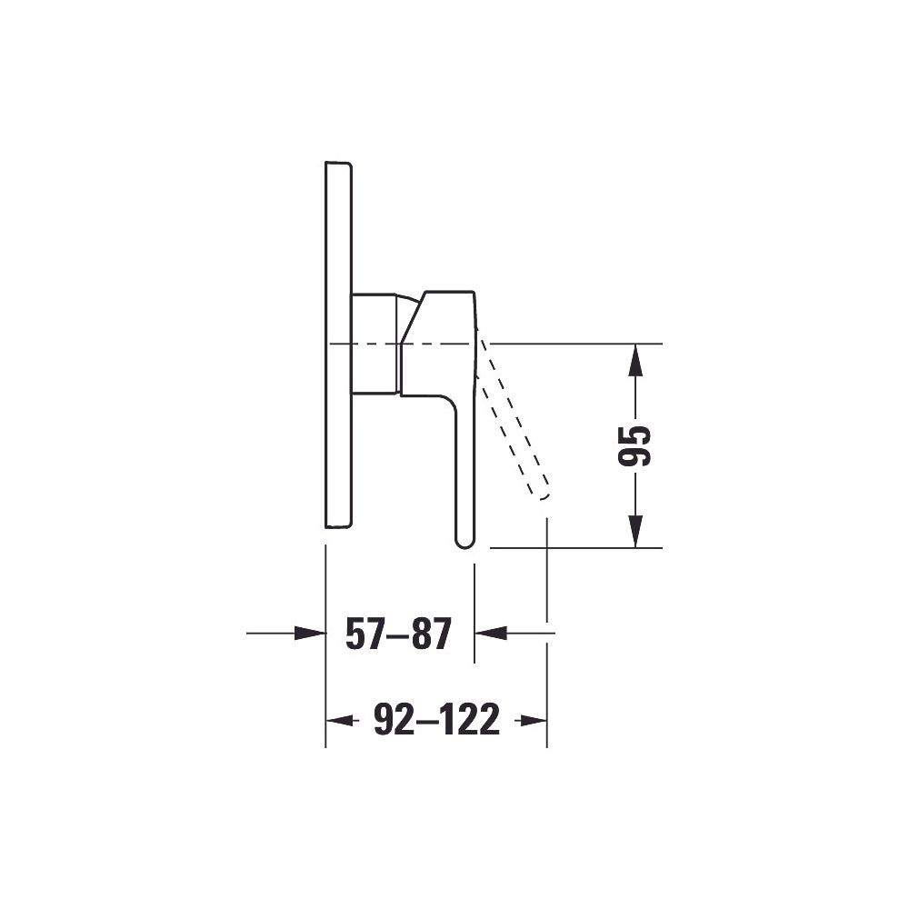 Duravit B.2 Einhebel-Brausemischer Unterputz, Anzahl Verbraucher 1, Chrom, 24,5l/... DURAVIT-B24210010010 7612158495381 (Abb. 5)