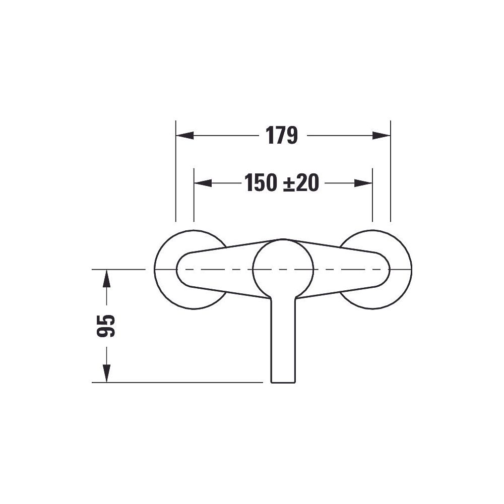 Duravit B.2 Einhebel-Brausemischer Aufputz, Chrom Hochglanz, Keramikm. S-Anschlüs... DURAVIT-B24230000010 7612158494384 (Abb. 8)