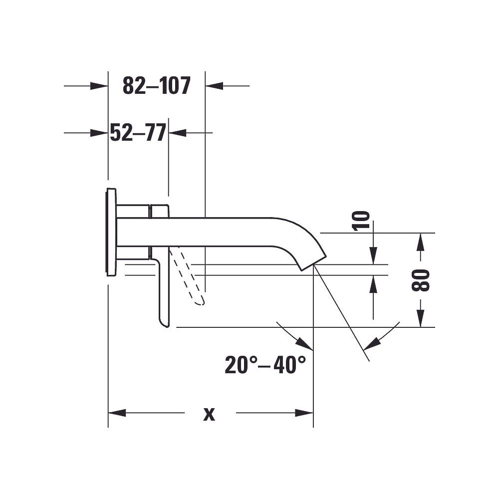 Duravit C.1 Einhebel-Waschtischmischer, Chrom, 5l/min, Hebelgriff, Ausladung 174... DURAVIT-C11070003010 7612158491659 (Abb. 17)