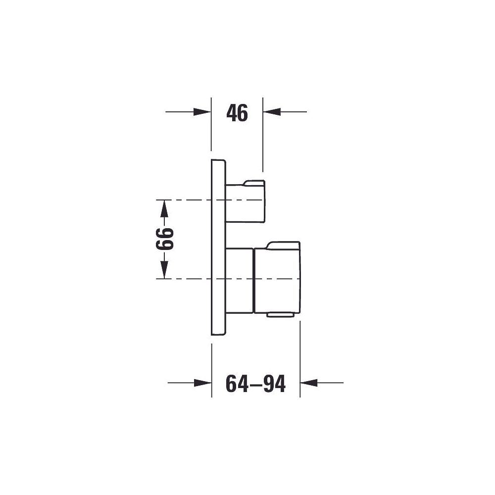 Duravit C.1 Wannenthermostat Unterputz, 2 Verbraucher, Chrom Hochglanz, 20,5l/min... DURAVIT-C15200013010 7612158492380 (Abb. 5)
