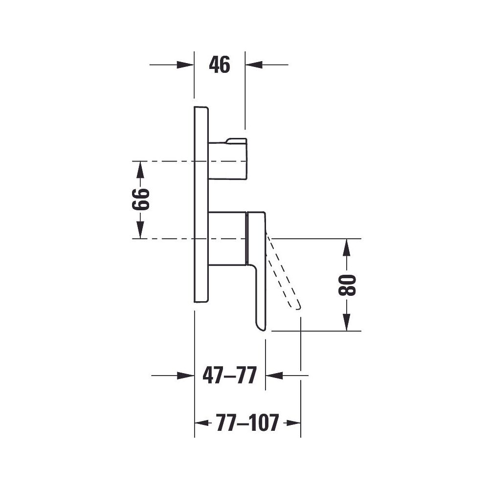 Duravit C.1 Einhebel-Wannenmischer Unterputz, 2 Verbraucher, Chrom, Wanneneinlauf... DURAVIT-C15210011010 7612158492304 (Abb. 6)