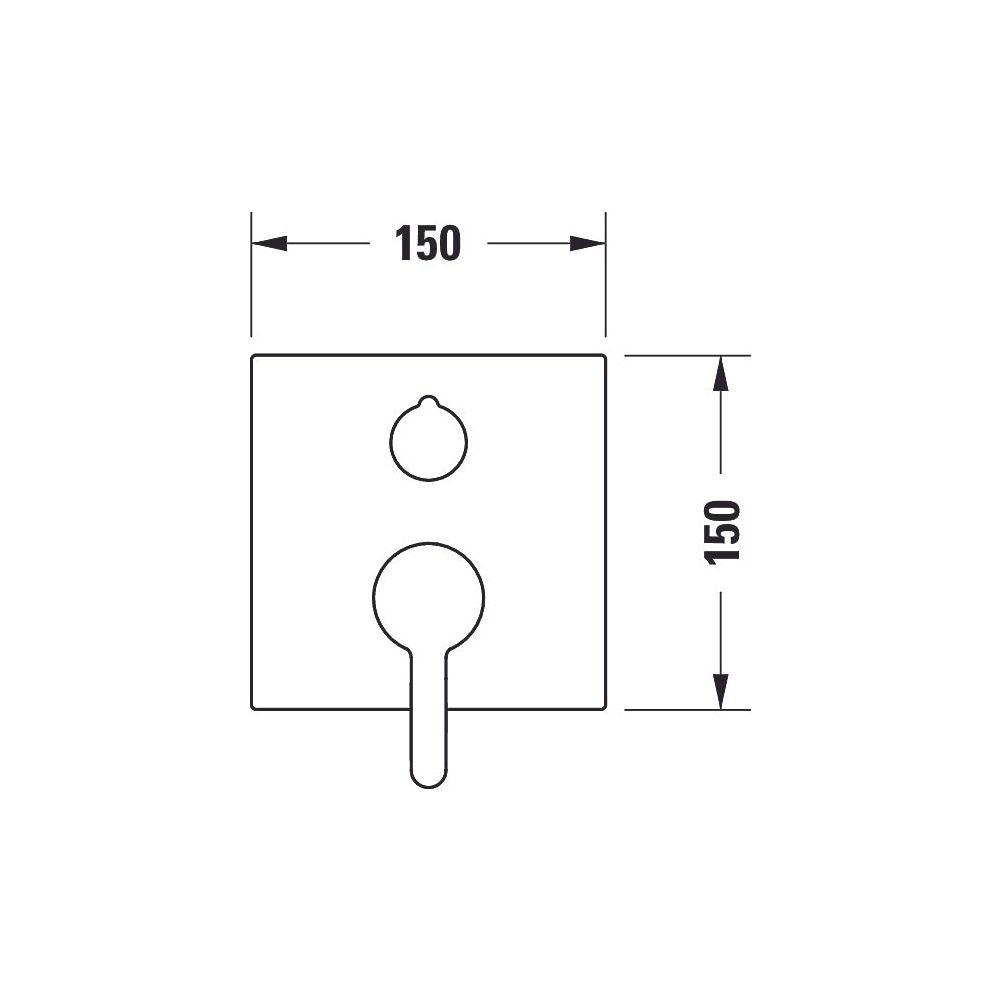 Duravit C.1 Einhebel-Wannenmischer Unterputz, 2 Verbraucher, Chrom, Wanneneinlauf... DURAVIT-C15210011010 7612158492304 (Abb. 7)