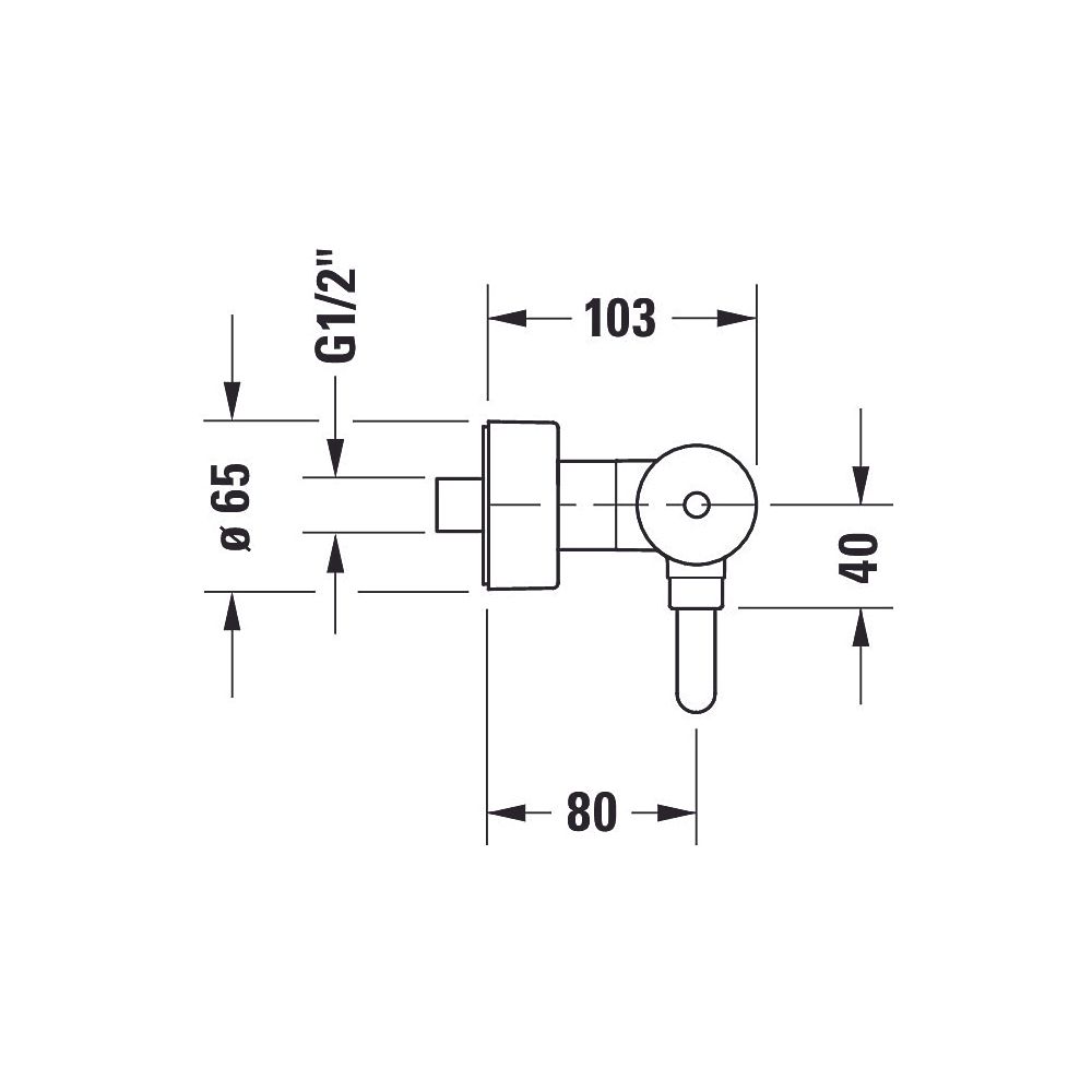 Duravit C.1 Einhebel-Brausemischer Aufputz, Chrom, Anschlussart S-Anschlüsse, 1/... DURAVIT-C14230000010 7612158492090 (Abb. 12)