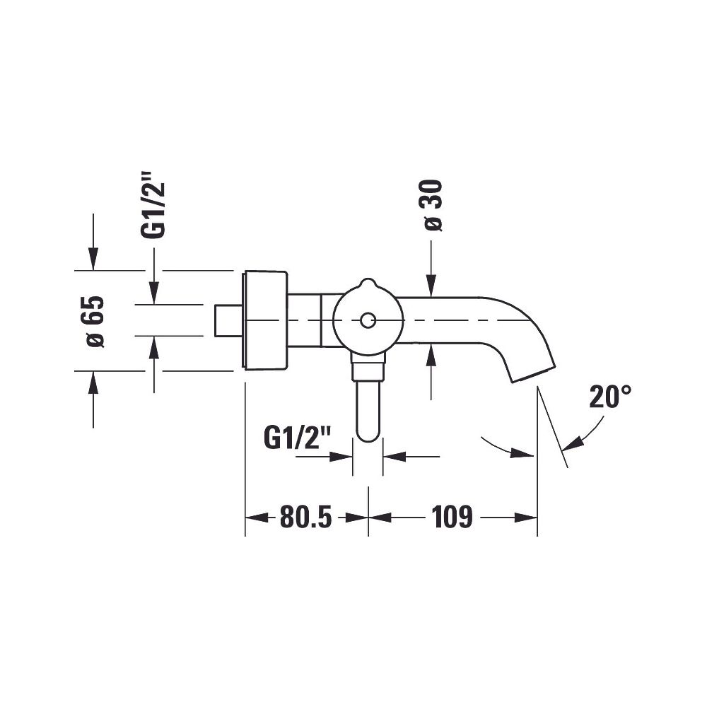 Duravit C.1 Einhebel-Wannenmischer Aufputz, Mattschwarz, AP, Ausladung 189mm, Ch... DURAVIT-C15230000010 7612158492113 (Abb. 11)