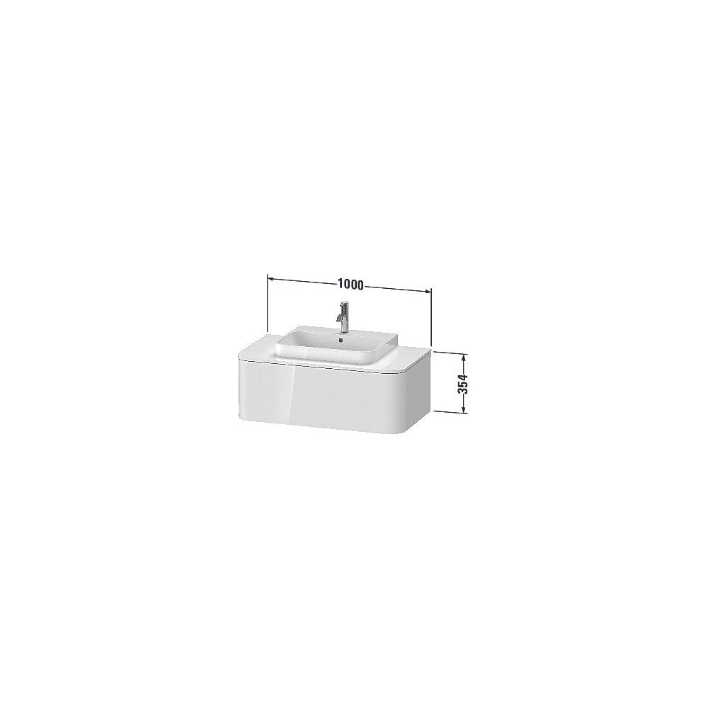Duravit Happy D.2 Konsolenwaschtischunterbau wandhäng. 550x1000x354mm ohne KSP Lei... DURAVIT-HP494107575 4053424867908 (Abb. 3)