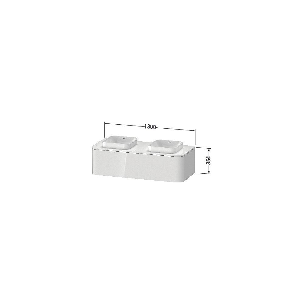 Duravit Happy D.2 Konsolenwaschtischunterbau wandh. 550x1300x354mm B, ohne KSP Med... DURAVIT-HP4943B7171 4053424869001 (Abb. 3)