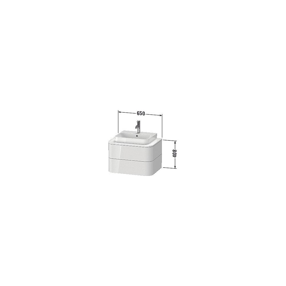 Duravit Happy D.2 Konsolenwaschtischunterbau wandhäng. 480x650x408mm ohne KSP Weiß... DURAVIT-HP496002222 4053424867281 (Abb. 3)
