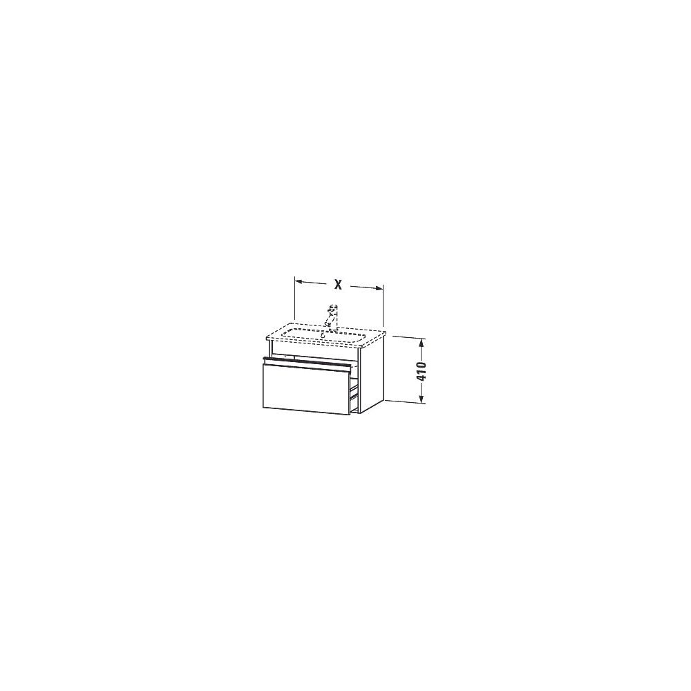 Duravit Ketho Waschtischunterbau wandh. 385x600x410mm, Compact Taupe Matt, Griffle... DURAVIT-KT642209191 4053424477220 (Abb. 5)