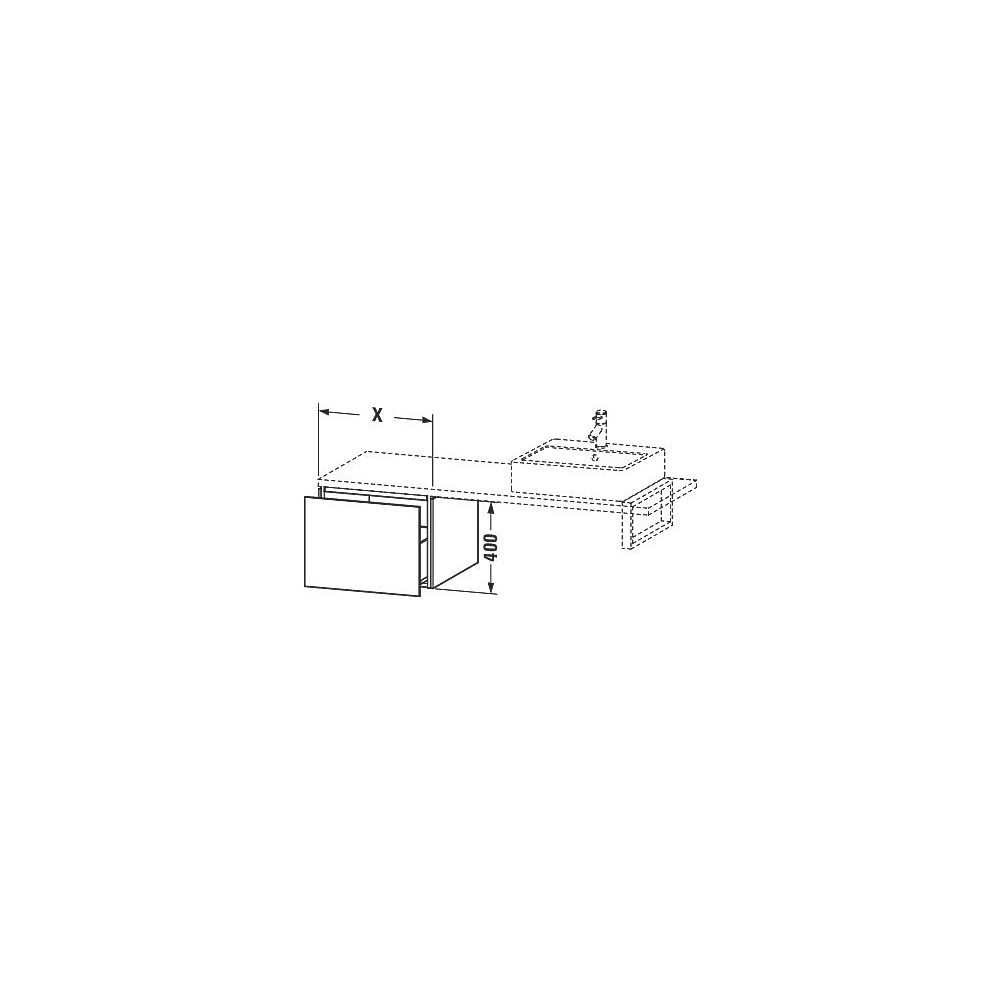 Duravit L-Cube Unterschrank für Konsole Echtholzfurnier, 547x320x400mm Eiche Matts... DURAVIT-LC583001616 4063382092571 (Abb. 4)