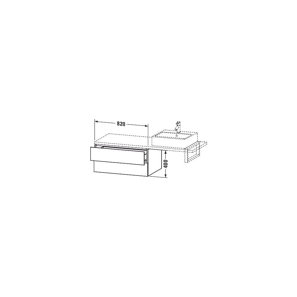 Duravit L-Cube Unterschrank für Konsole Dekor, 547x820x400mm, Mattweiß, 2 Schubkäs... DURAVIT-LC583901818 4053424375199 (Abb. 3)