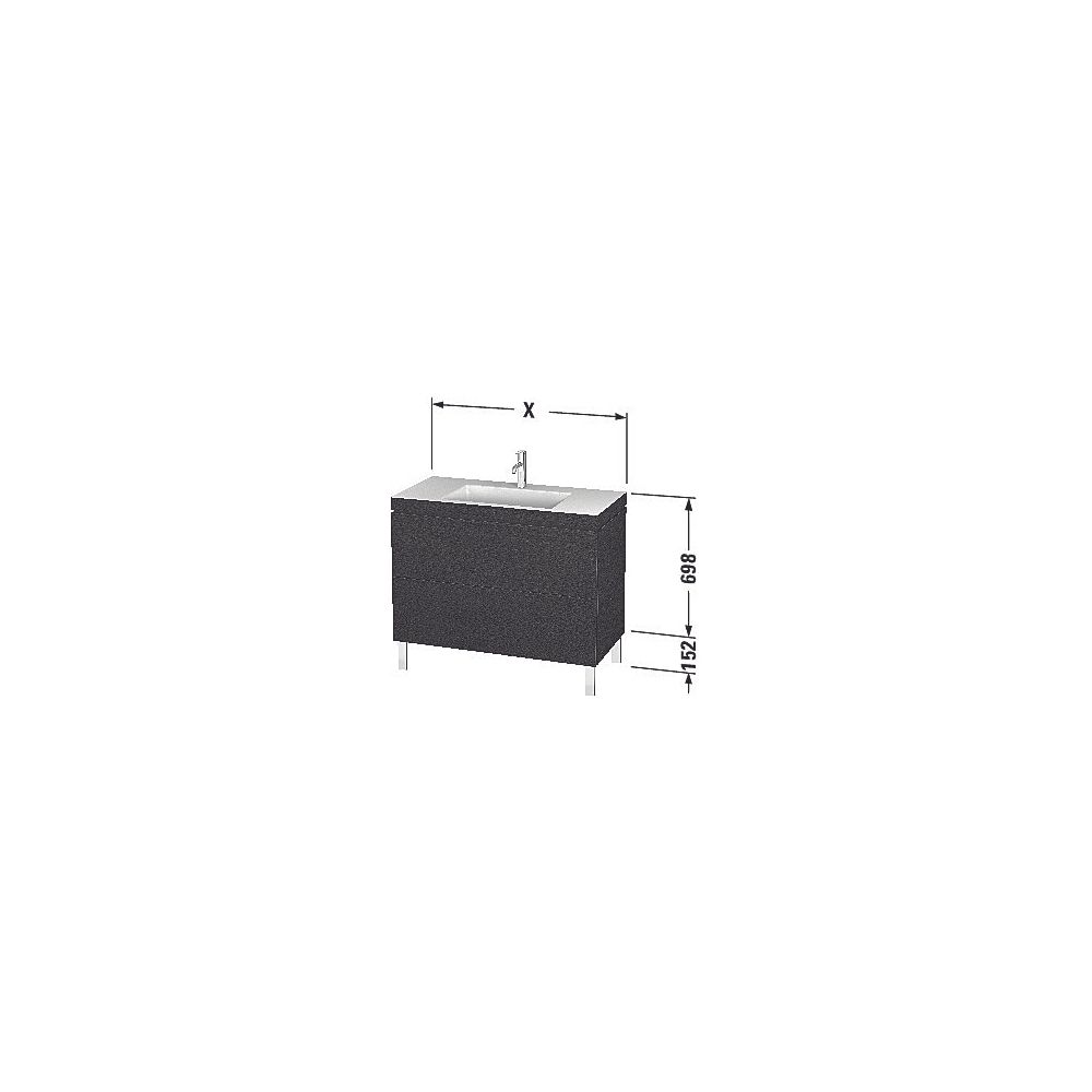 Duravit L-Cube Waschtisch-Set C-bonded bodenst. Echtholzfurnier, 480x800x698mm, We... DURAVIT-LC6937O8484 4067116014495 (Abb. 6)