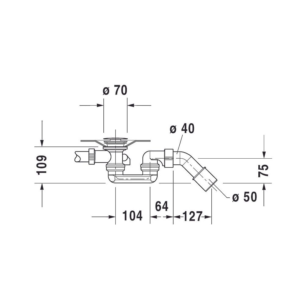 Duravit D-Code Ab- und Überlaufgarnitur, Chrom glänzend, rund mit Griffmulden,... DURAVIT-790226000001000 4021534405891 (Abb. 6)