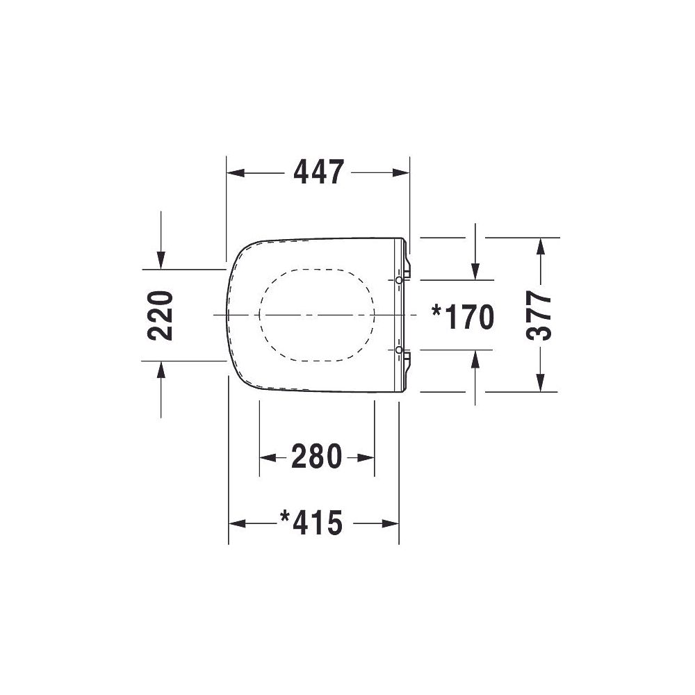 Duravit DuraStyle WC-Sitz Weiß Hochglanz, 377x43x447mm, ohne Absenkautomatik mit W... DURAVIT-0020610000 4053424039725 (Abb. 13)