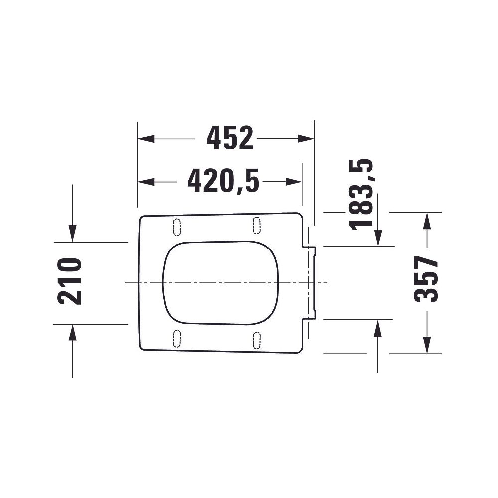 Duravit Design Classics WC-Sitz rechteckig Weiß Hochglanz, 371x63x463mm, ohne Abse... DURAVIT-0021110000 4053424682150 (Abb. 15)