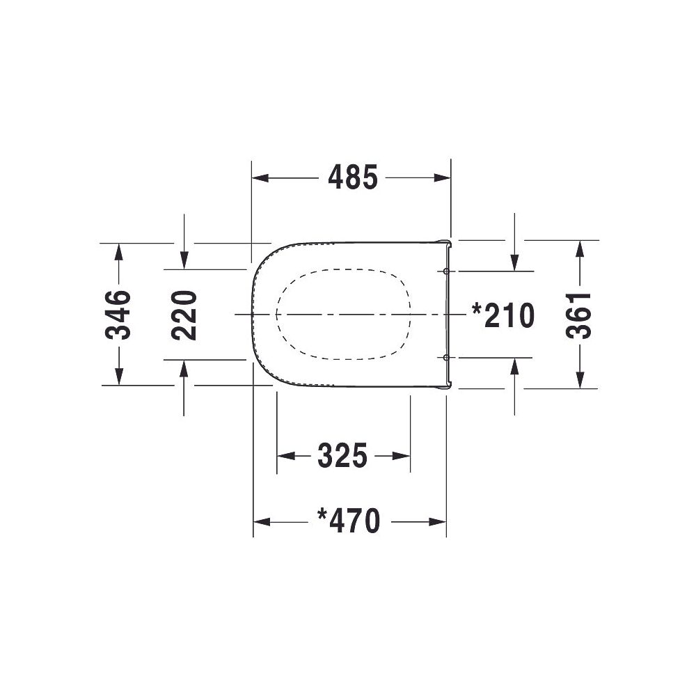 Duravit D-Code WC-Sitz Weiß Hochglanz 361x43x485mm, ohne SoftClose, Edelstahl-Scha... DURAVIT-0060310000 4021534822537 (Abb. 12)