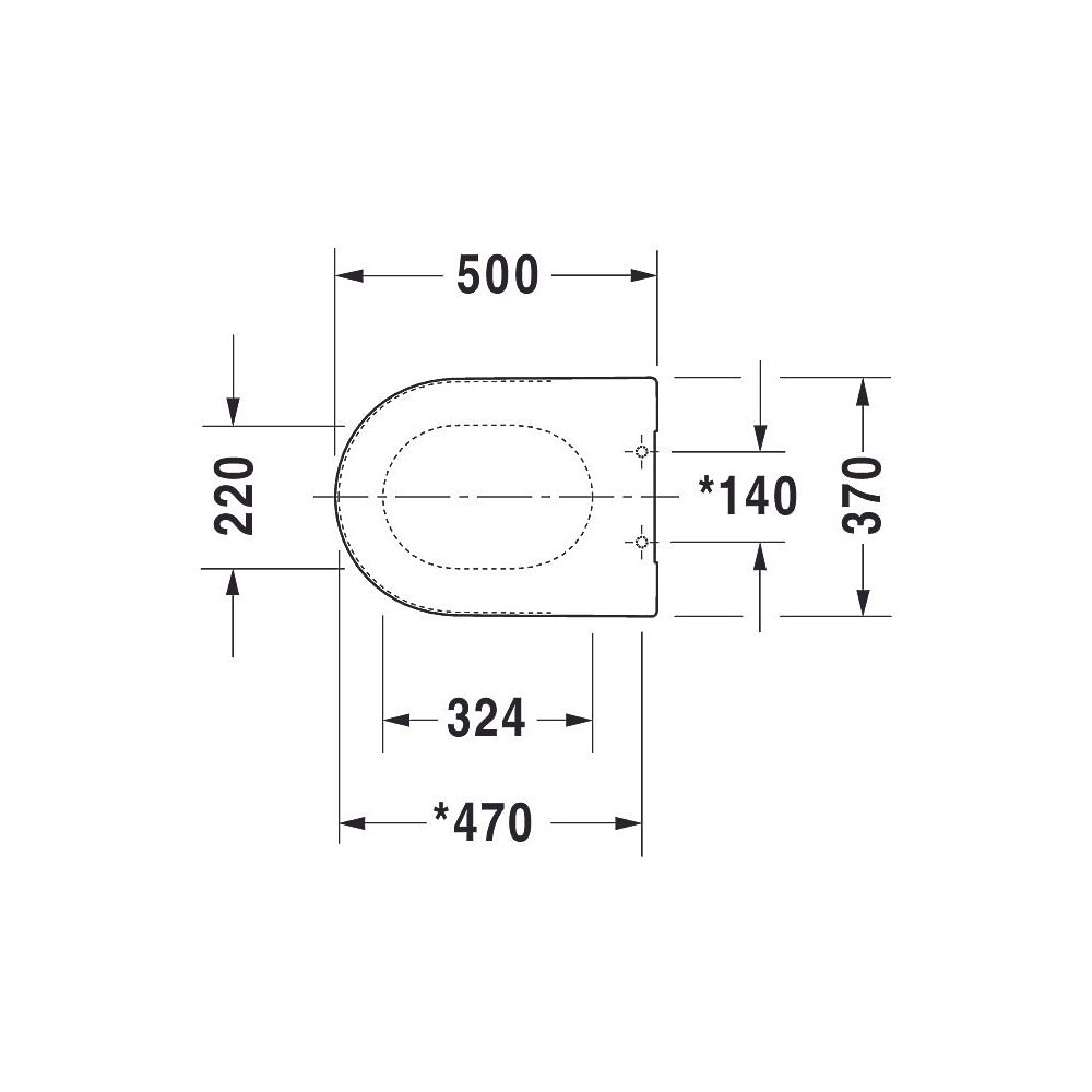 Duravit WC-Sitz, Weiß Hochglanz 370x37x500mm, ohne Absenkautomatik, Edelstahl-Scha... DURAVIT-0063320000 4021534634314 (Abb. 18)