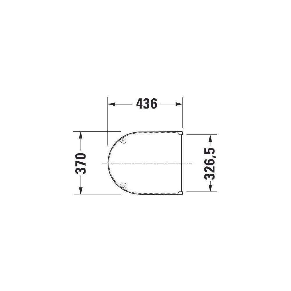 Duravit Starck 3 WC-Sitz D-shaped, Weiß Hochglanz 370x38x436mm, ohne Absenkautomat... DURAVIT-0063810000 4021534224171 (Abb. 33)