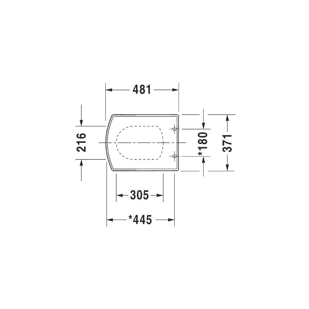 Duravit Caro WC-Sitz Rechteckig, Weiß Hochglanz 371x56x481mm, ohne Absenkautomatik... DURAVIT-0065610000 4021534011382 (Abb. 11)