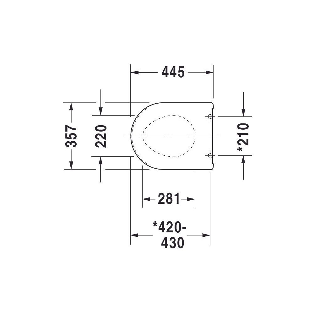 Duravit WC-Sitz, Weiß Hochglanz 364x43x445mm, mit Absenkautomatik, Sitzgarnitur abn... DURAVIT-0066990000 4021534386374 (Abb. 4)